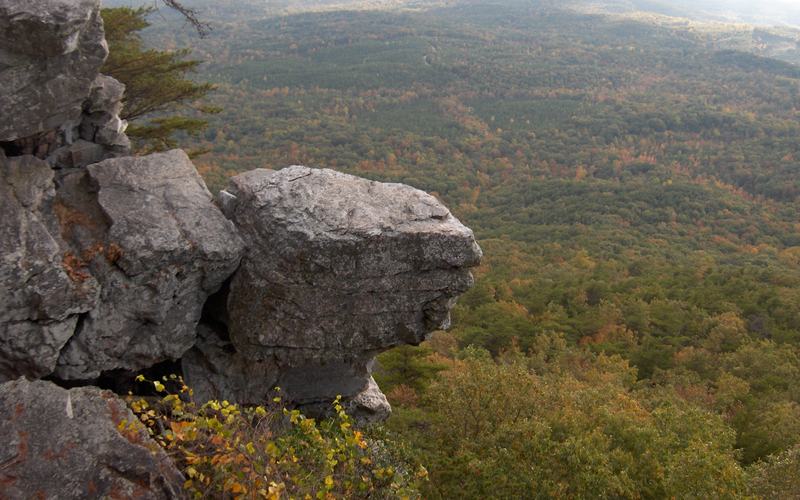 Pulpit Rock in autumn, Cheaha State Park, Alabama