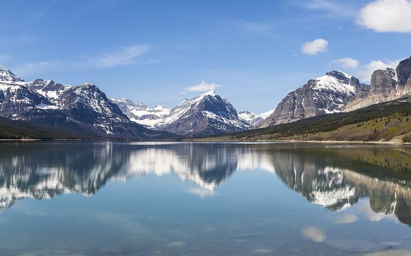 Lake Sherburne in Glacier National Park, Montana