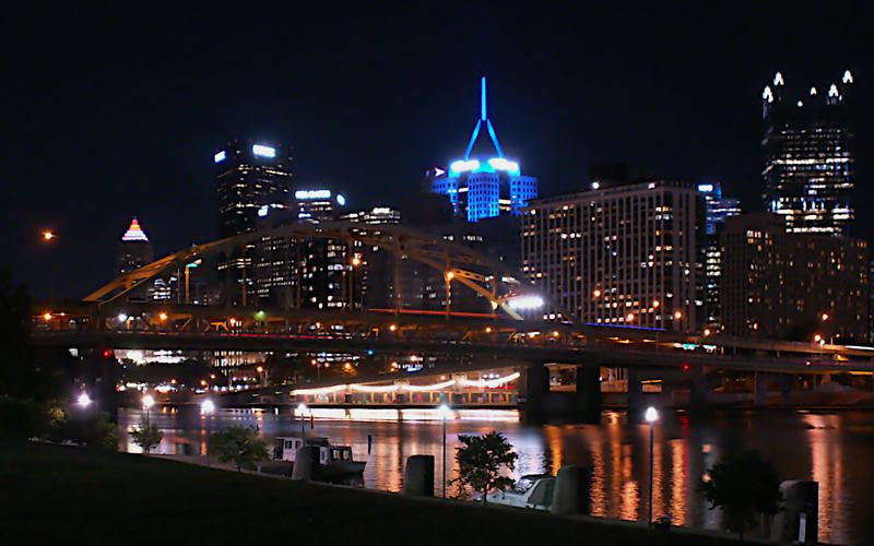 The Pittsburgh skyline from the North Shore, Pennsylvania